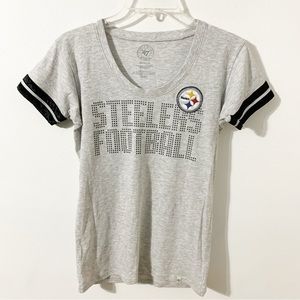 Forty Seven Brand Pittsburg Steelers Short Sleeve Graphic Tee Steelers Foorball